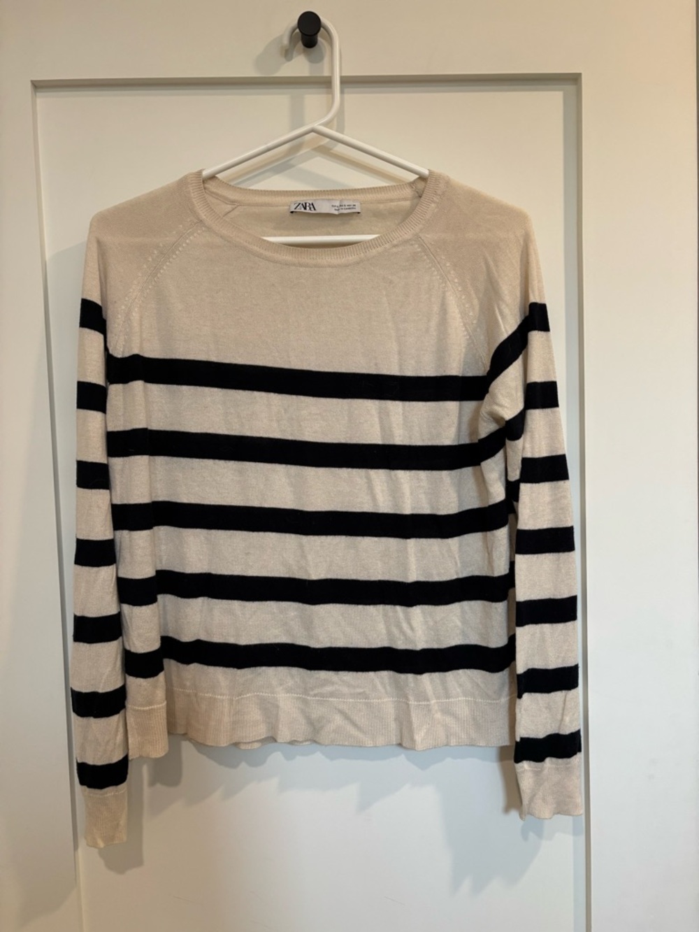 Zara Crewneck Sweater in Light Beige